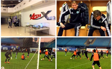 «Терек» провел тренировку на поле «Арены Химки».