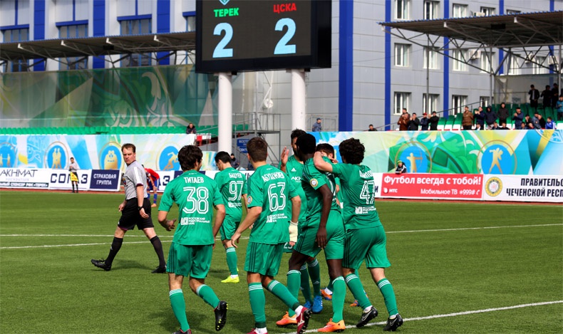 Молодежный состав «Терека» ушел от поражения в игре с ЦСКА