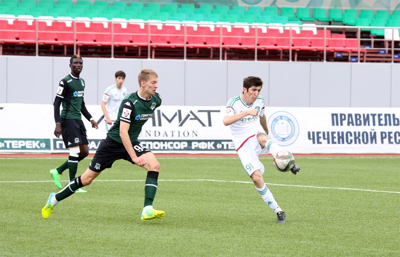 Молодежные составы «Терека» и «Краснодара» сыграли вничью