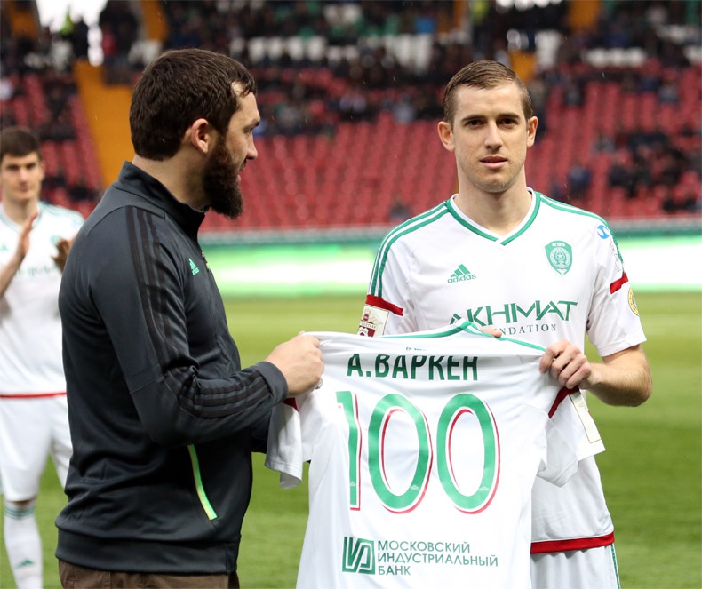 Адилсон Варкен провел 100 матчей за «Терек»!