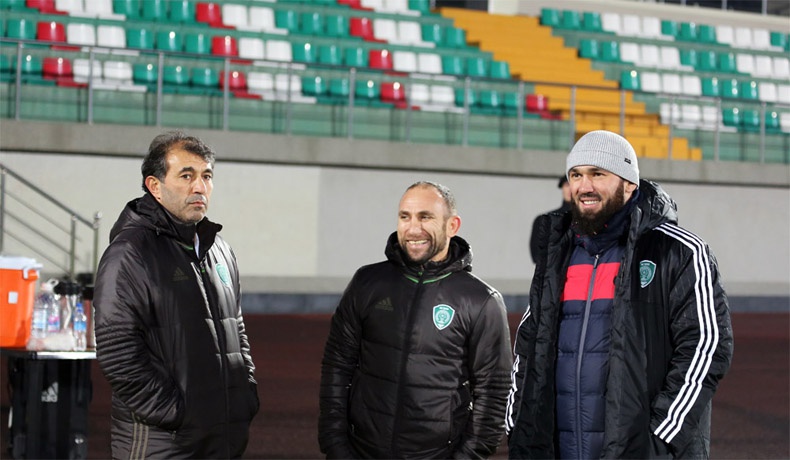 Грозненцы тренируются с хорошим настроением