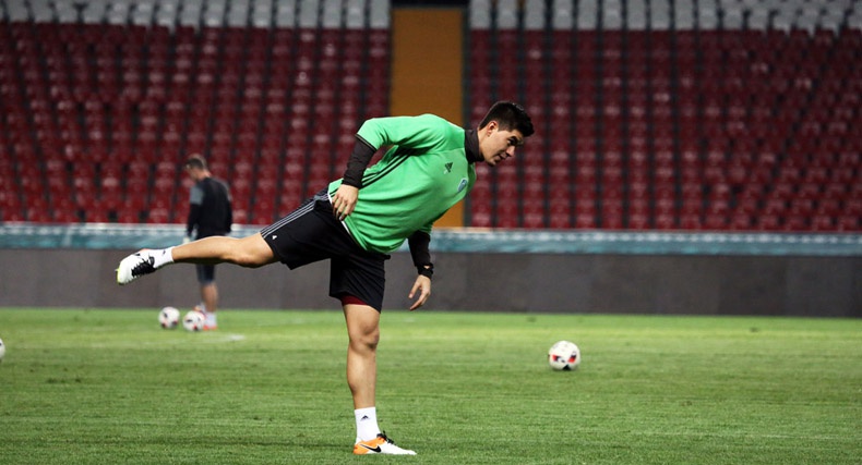 "Терек" провел предматчевую тренировку на "Ахмат-Арене"