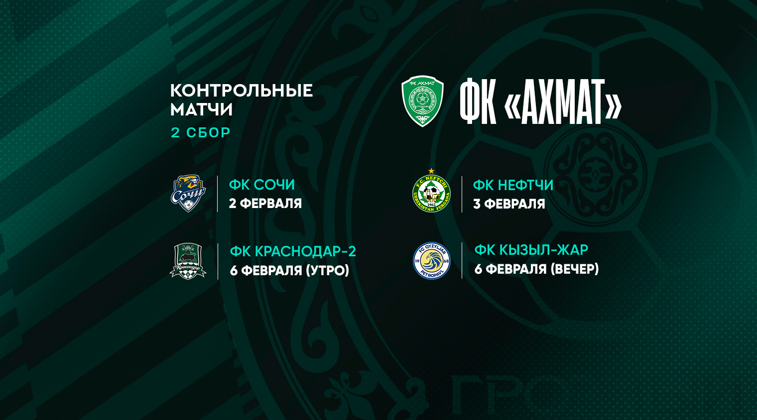 В субботу начинается второй зимний сбор грозненцев